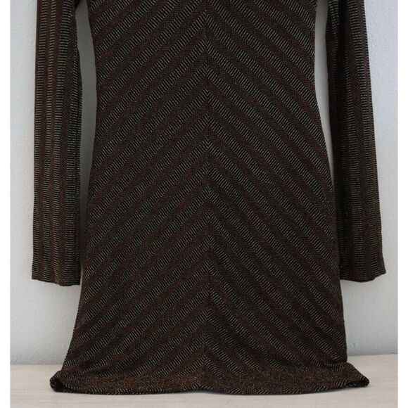 Cosmopolitan Dress The Population Sz XS Copper Gold Maya Metallic Mini Dress - Picture 5 of 9